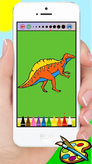 恐龙图画书 - 绘画为孩子免费游戏截图3