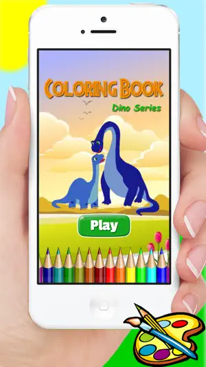 恐龙图画书 - 绘画为孩子免费游戏截图1