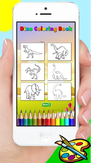 恐龙图画书 - 绘画为孩子免费游戏截图2