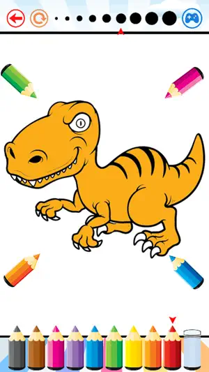 恐龙龙图画书 - 迪诺图纸的孩子免费，动物油漆色游戏高清的好孩子截图4