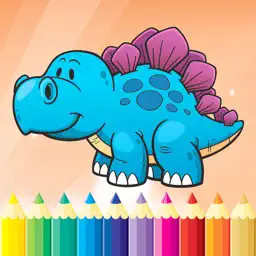 恐龙龙图画书 - 迪诺图纸的孩子免费，动物油漆色游戏高清的好孩子