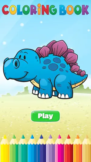 恐龙龙图画书 - 迪诺图纸的孩子免费，动物油漆色游戏高清的好孩子截图5