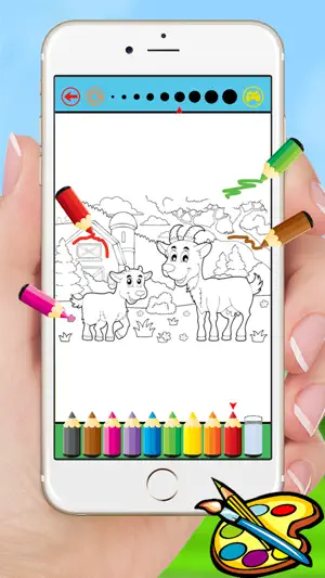 农场和动物图画书 - 绘画为孩子们免费游戏截图4