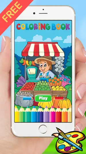 农场和动物图画书 - 绘画为孩子们免费游戏截图1