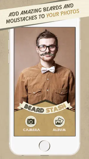 Beard Stash Selfie - Amazing Mustache Fun Activity Images截图1