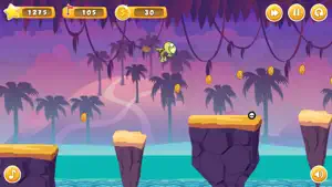 运行游戏 : 乌龟 奔跑 和 跳跃 游戏 收集硬币 冒险 - 免费截图1