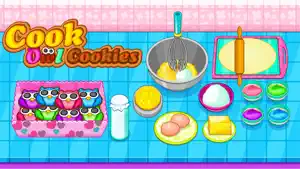 烹饪猫头鹰饼干 - 烹饪游戏截图1